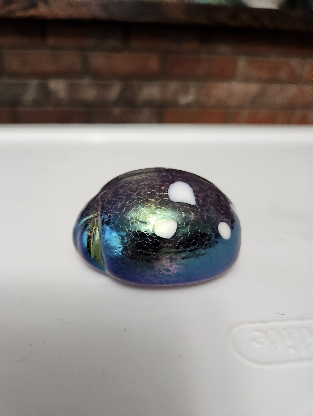 Robert Held Iridescent Glass Ladybug